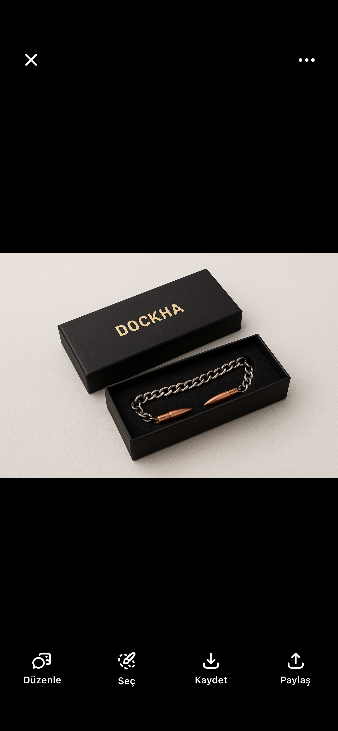 Dockha® 9mm dekoratif mermi sokak tesbihi 16cm
